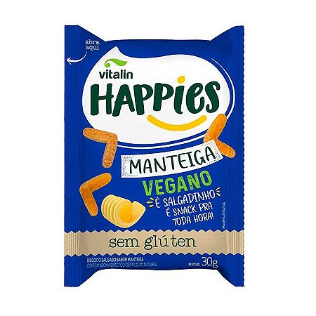 Snack sabor Manteiga SG Happies Vitalin 30g *Val.040424