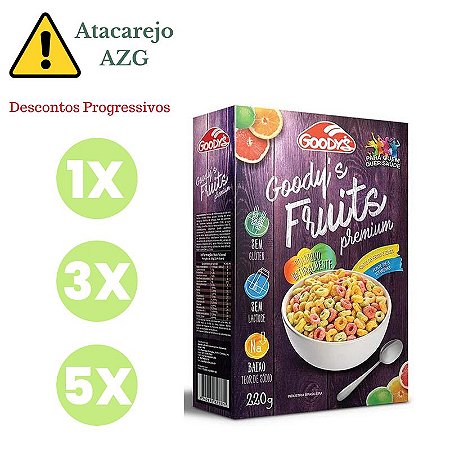 Cereal Fruits Premium Sem Glúten e Sem Lactose Goody's 220g*Val.270424