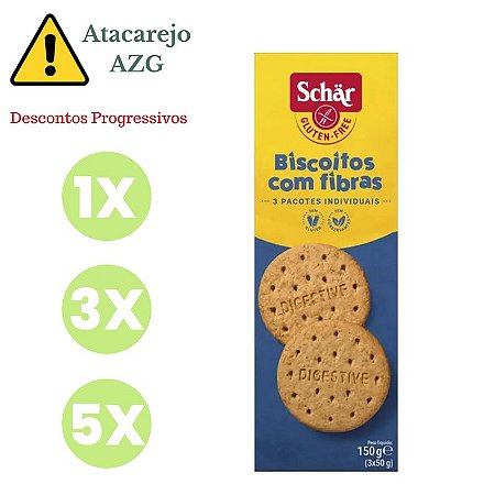 Biscoito com Fibras Digestive Sem Glúten Schär 150g *Val.150524