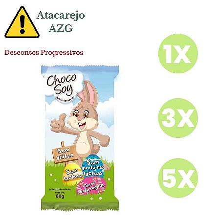 Barra Coelho Sem Lactose e Sem Glúten Choco Soy 80g *Val.310324