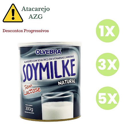 Leite de Soja em Pó Natural SG Soymilke Olvebra 300g *Val.230324