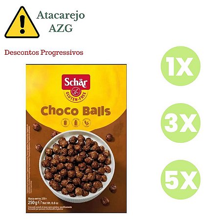 Cereal Choco Balls Sem Glúten e Sem Lactose Schar 250g *Val.141124