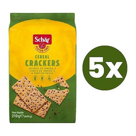 Kit 5 Crackers Cereal Seeds Sem Glúten Schär 210g *Val.070424