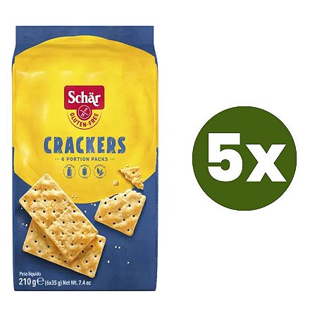 Kit 5 Crackers Sem Glúten Schar 210gr *Val.020425