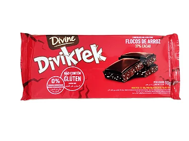 Barra de Chocolate ao Leite com Flocos Divikrek SG Divine 90g *Val.181023