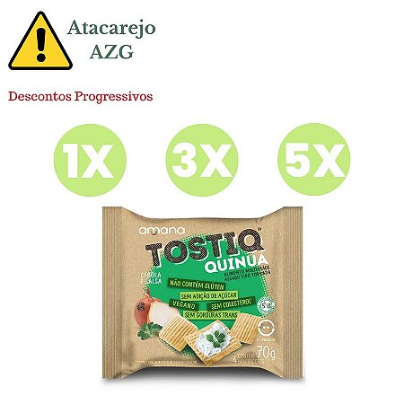 Tostiq de Quinoa Cebola e Salsa SG Amana 70g *Val.140125