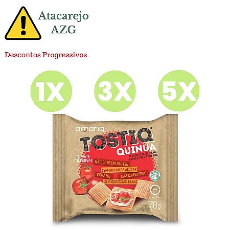 Tostiq de Quinoa Tomate e Ervas SG Amana 70g *Val.030325