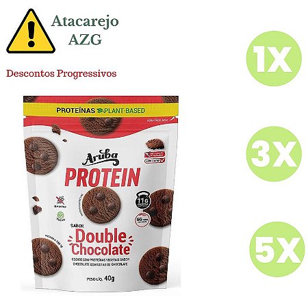 Cookie Protein Double Chocolate Sem Glúten Aruba 40g *Val.010325