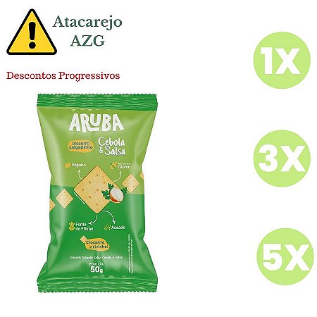 Biscoito Salgado Sabor Cebola e Salsa Sem Glúten Aruba 50g *Val.150125