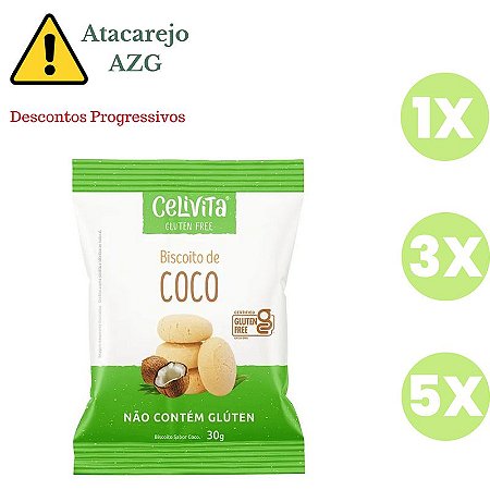 Cookies de Coco Sem Glúten Celivita 30g *Val.271124