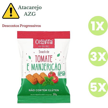 Snack de Tomate e Manjericão Sem Glúten Celivita 30g *Val.091023