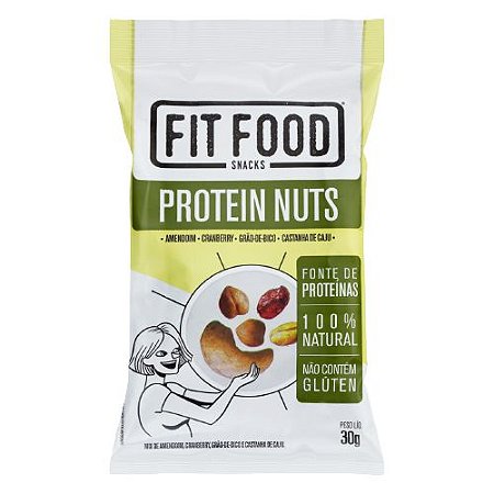 Snacks Protein Nuts Sem Glúten Fit Food 30g *Val.080124