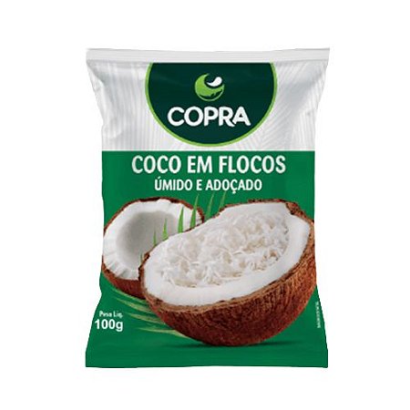 Coco em Flocos úmido e adoçado Copra 100g*Val290524