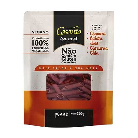 Casarão Gourmet Penne Cen Bat Doce Chia e Curcuma S/G 300G* Val.020825