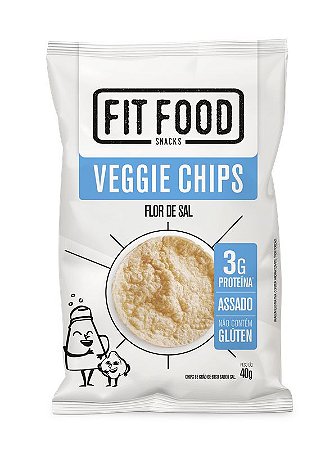 Snacks Veggie Chips Grão de Bico Flor de Sal SG 40g Fit Food   *Val.300324