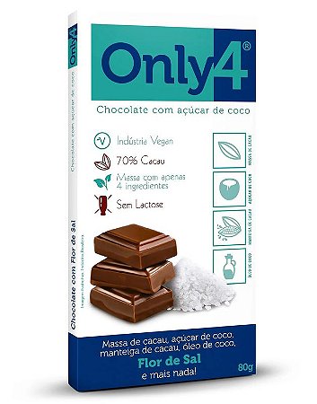Chocolate 70%cacau de Flor de Sal SG/SL 80g* Val.090924