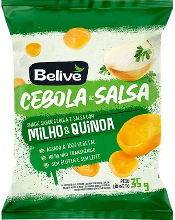 Snack de Milho e Quinoa sabor Cebola e Salsa SG Belive 35g *Val.190225