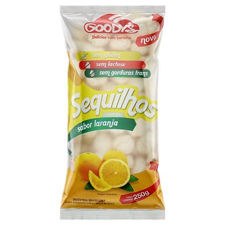 Sequilhos sabor Laranja Sem Glúten Goody's 250g Promo*Val.070924