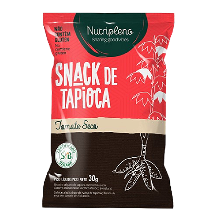 Snack de Mandioca sabor Tomate Seco SG Nutripleno 30g *Val.050525