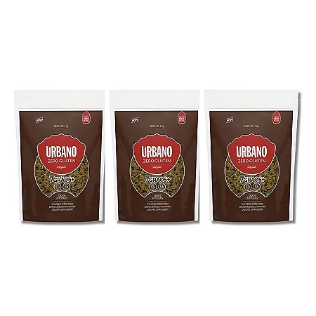 KIt 3 Arroz Integral 7 Grãos Sem Glúten Urbano 1Kg *Val. 260327
