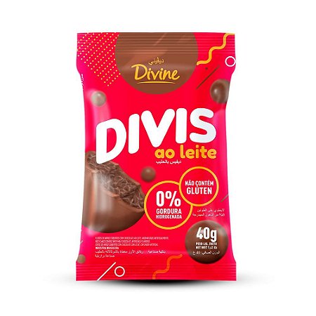 Divis Chocolate ao Leite Sem Glúten Divine 40g *Val.220524
