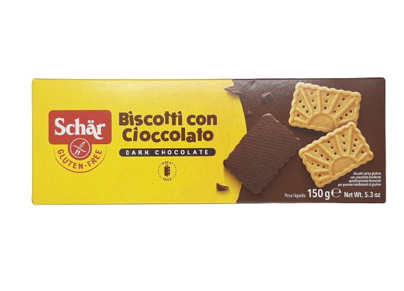 Biscoito Biscotti Con Cioccolato Sem Glúten Schar 150g *Val.280624