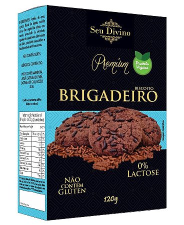 Biscoito Brigadeiro Sem Glúten e Vegano Seu Divino 120g *Val.170924