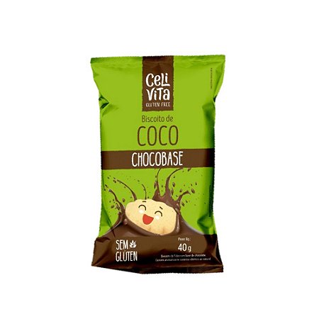 Biscoito de Coco com Chocobase SG SL Celivita 40g *Val.180824