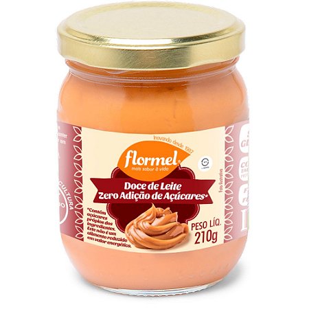 Doce de Leite Cremoso Zero Açúcar e Sem Glúten Flormel 210g *Val.291124