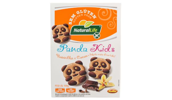 Biscoito Panda Kids Baunilha e Cacau SG e SL Natural Life 100g *Val.061224