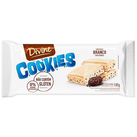 Barra de Chocolate Branco com Cookies SG Divine 90g *Val.240824
