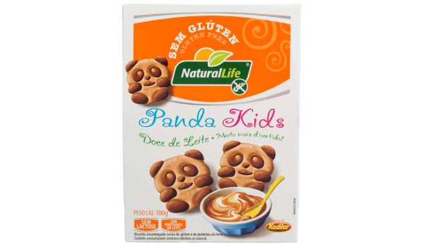 Biscoito Panda Kids Doce de Leite SG e SL Natural Life 100g *Val.170124