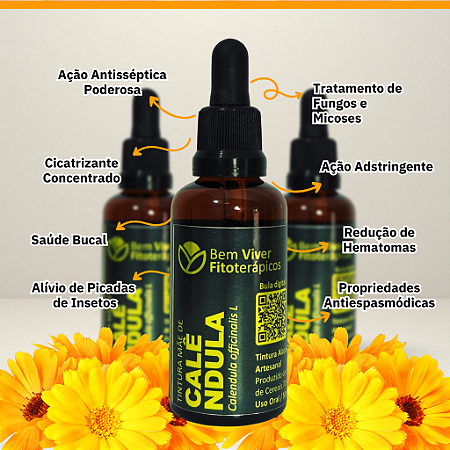Extrato/Tintura Mãe de Calêndula (Calendula officinalis) 50ml