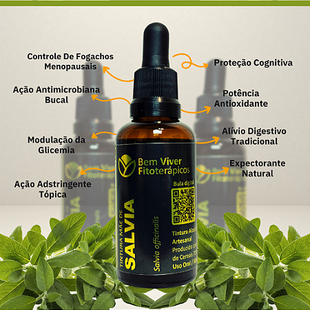 Tintura Mãe de Sálvia (Salvia officinalis) 50ml