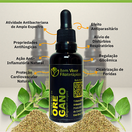 Tintura Mãe de Orégano (Origanum vulgare) 50ml