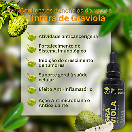 Tintura Mãe de Graviola (Annona muricata) 50ml