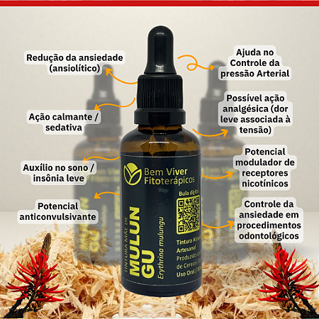 Extrato/Tintura Mãe de Mulungu (Erythrina mulungu) 50ml