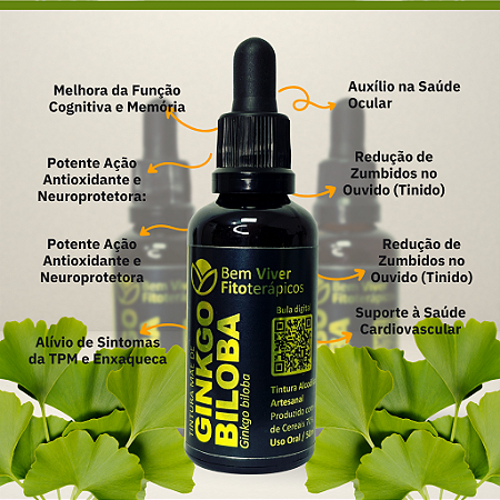 Extrato/Tintura Mãe de Ginkgo Biloba (Ginkgo biloba) 50ml