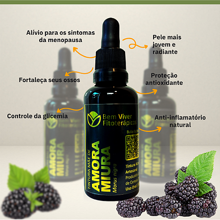 Tintura Mãe de Amora Miura (Morus nigra) 50ml
