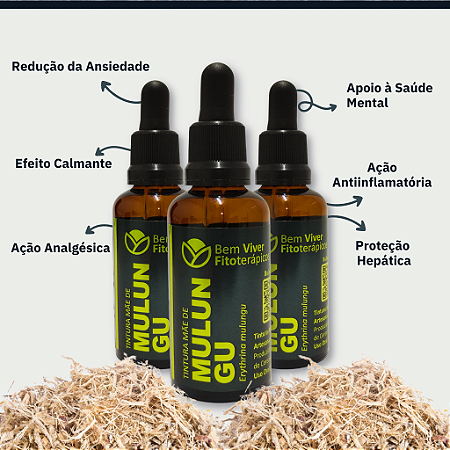 Combo (1 Mês) - 04 x Tintura Mãe de Mulungu (Erythrina mulungu) 50ml
