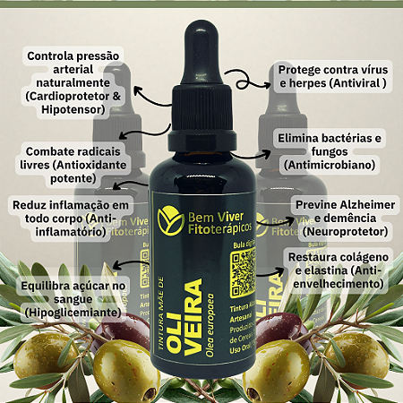 Extrato/Tintura Mãe de Oliveira (Olea europaea) 50ml