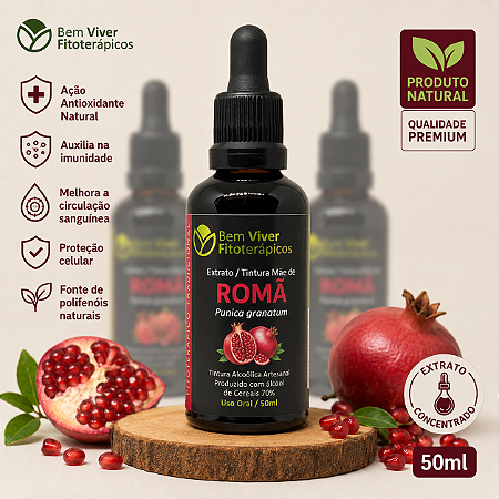 Extrato/Tintura Mãe de Romã (Punica granatum) 50ml