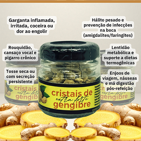Cristais de Gengibre Extra Forte (Zingiber officinale) 17g