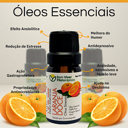 Óleo Essencial de Laranja Doce (Citrus Sinensis) 10ml