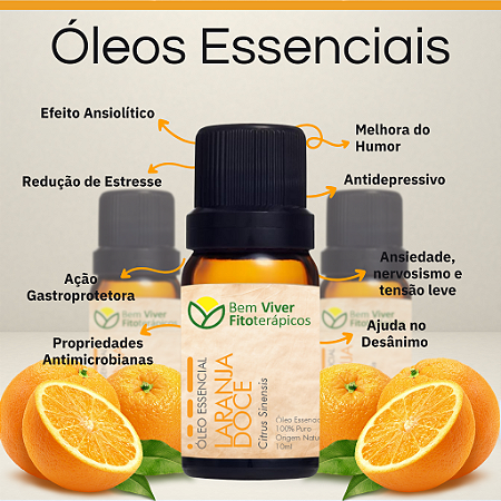 Óleo Essencial de Laranja Doce (Citrus Sinensis) 10ml