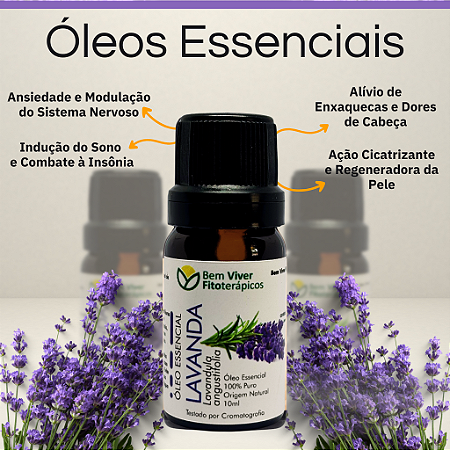 Óleo Essencial de Lavanda (Lavandula angustifolia) 10ml