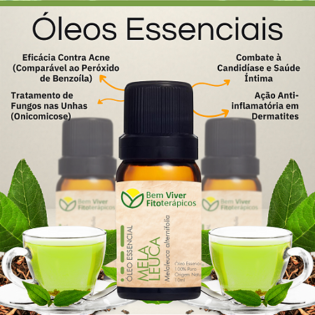 Óleo Essencial de Melaleuca ( Melaleuca Alternifolia) 10ml