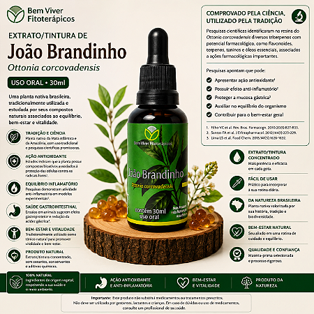 Extrato/Tintura de João Brandinho (Ottonia corcovadensis) 30ml