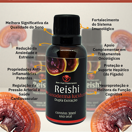 Extrato Premium de Reishi (Ganoderma lucidum) 30ml