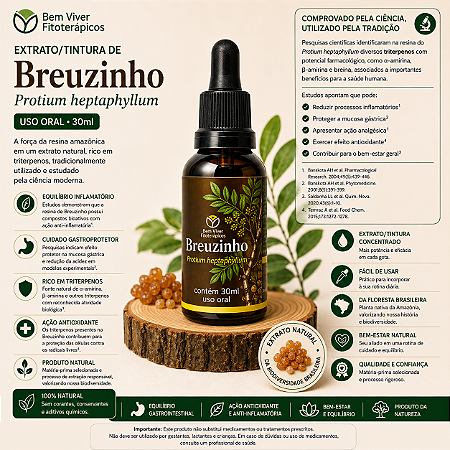 Extrato/Tintura Mãe de Breuzinho (Protium heptaphyllum) 30ml